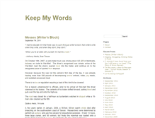 Tablet Screenshot of keepmywords.com